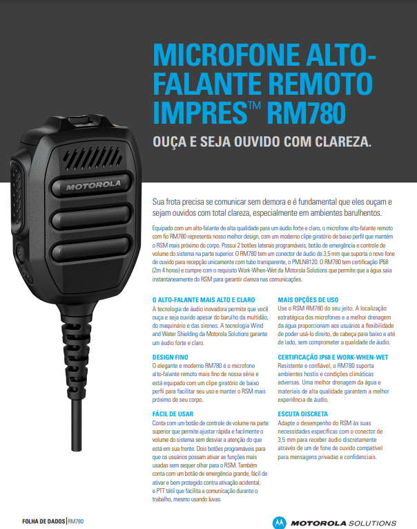 Hoja de datos de RM780