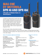 Mag One de Motorola Solutions, Datasheet de A8 y D8