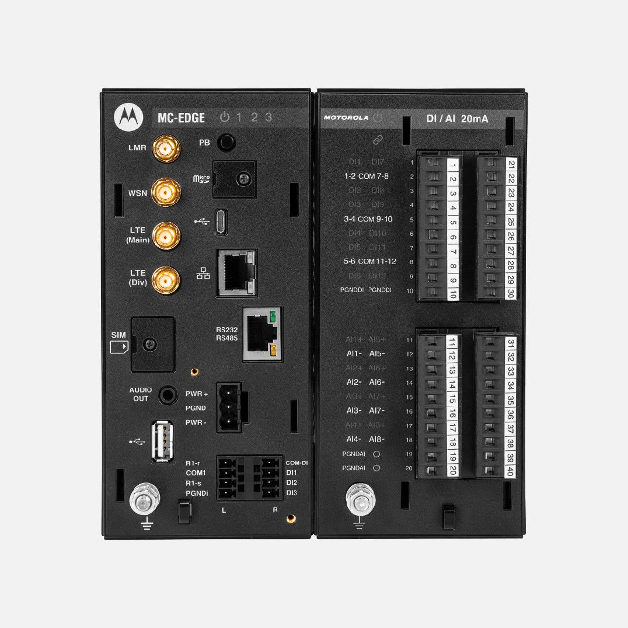 Image of the MC-Edge with 1 IO expansion module door removed