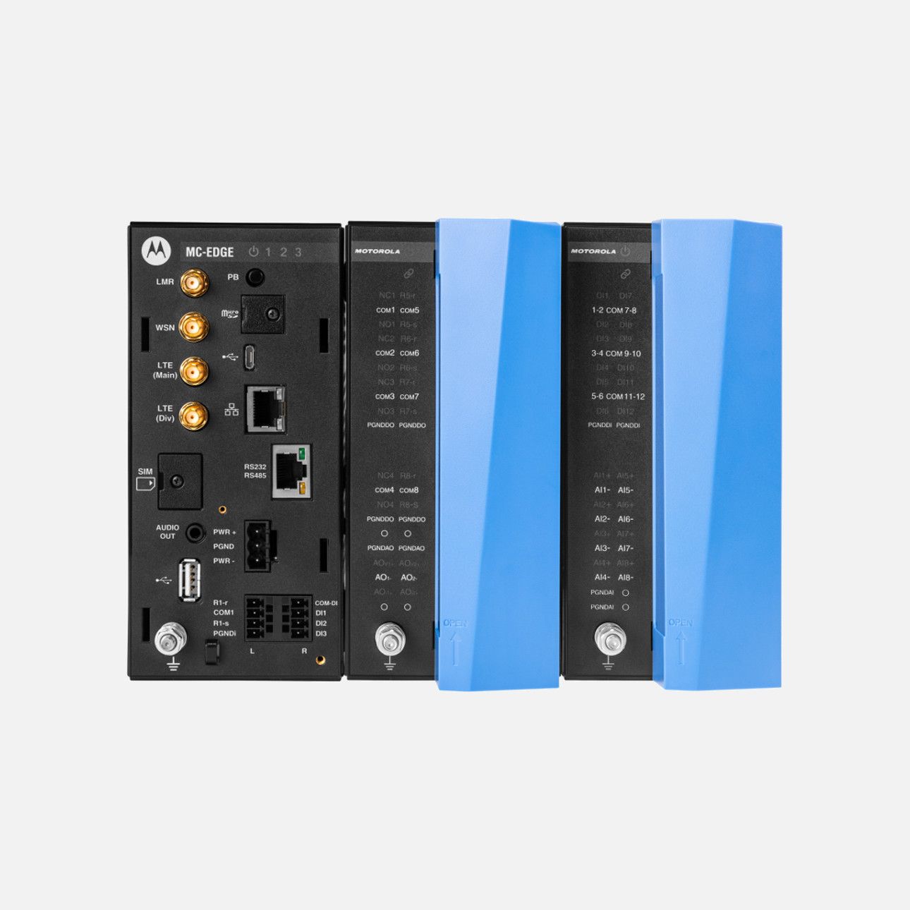 Image of the MC-Edge with 2 IO expansion modules