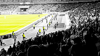 Picture of stadium worker representing safe stadiums